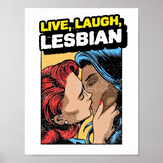 Live Laugh Lesbian Poster (Front)