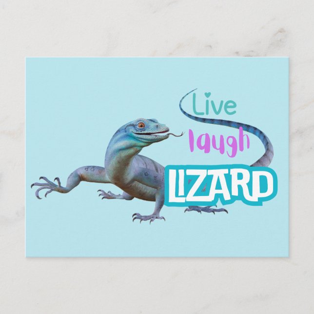 Live Laugh Lizard Postcard (Front)