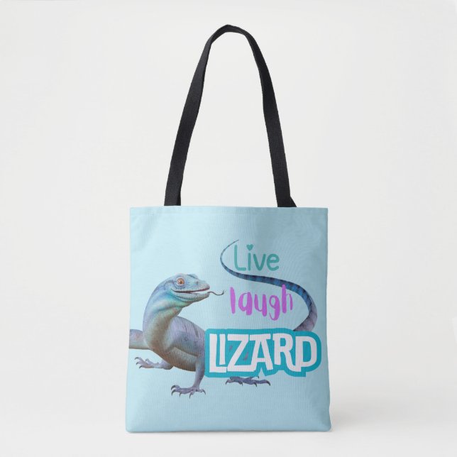 Live Laugh Lizard Tote Bag (Front)