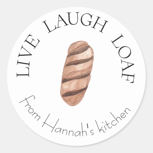 Live Laugh Loaf Bread Bakers Label