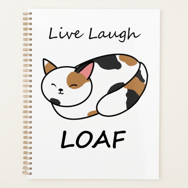 Live Laugh Loaf Calico Cat Organizer (Front)