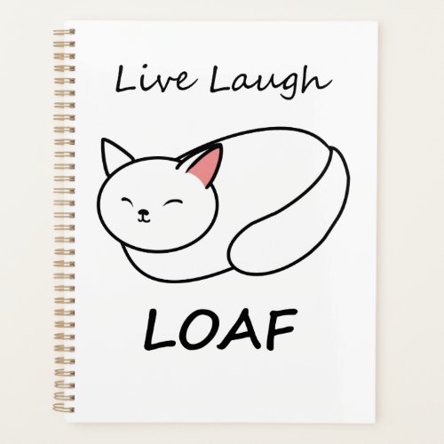 Live Laugh Loaf White Cat Organizer