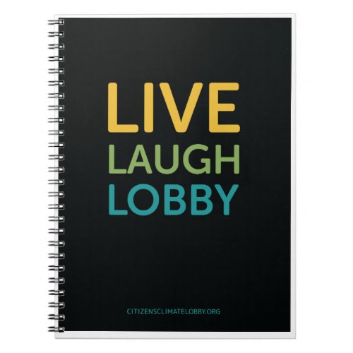Live Laugh Lobby Notebook _ Black