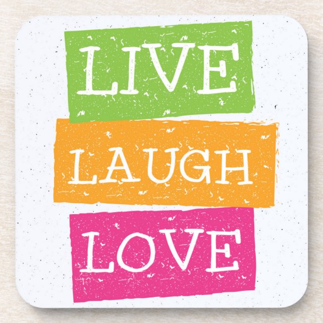 Live Laugh Love 2 Beverage Coaster (Front)
