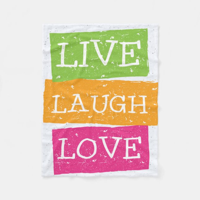 Live Laugh Love 2 Fleece Blanket (Front)
