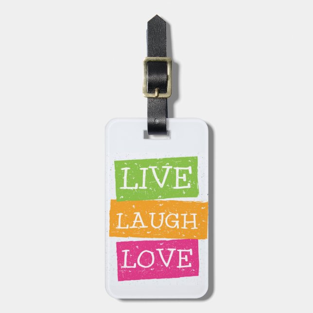 Live Laugh Love 2 Luggage Tag (Front Vertical)