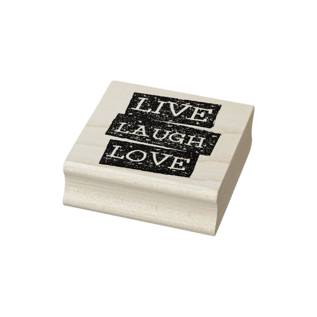 Live Laugh Love 2 Rubber Stamp (Stamp)