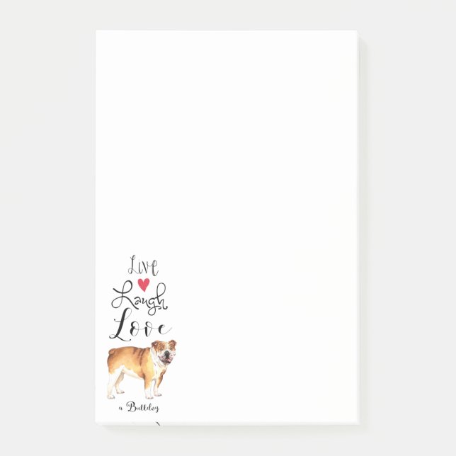Live Laugh Love a Bulldog Notes (Front)