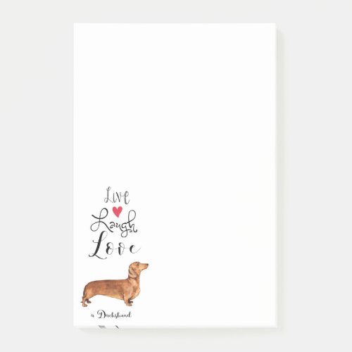 Live Laugh Love a Dachshund Post_it Notes