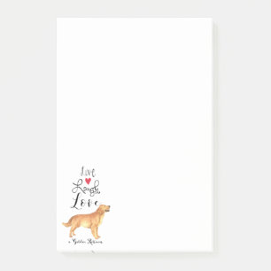 Live Laugh Love a Golden Retriever Post-it Notes