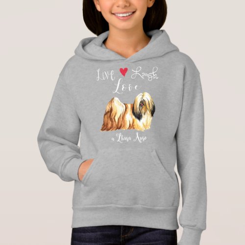 Live Laugh Love a Lhasa Apso Hoodie