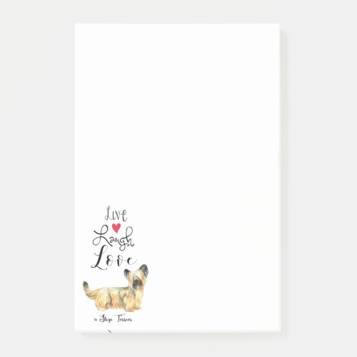 Live Laugh Love a Skye Terrier Post_it Notes