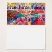 Live Laugh Love Abstract Textured Plaid Pattern (Front & Back)