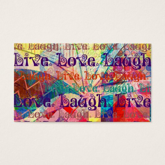 Live Laugh Love Abstract Textured Plaid Pattern (Front)
