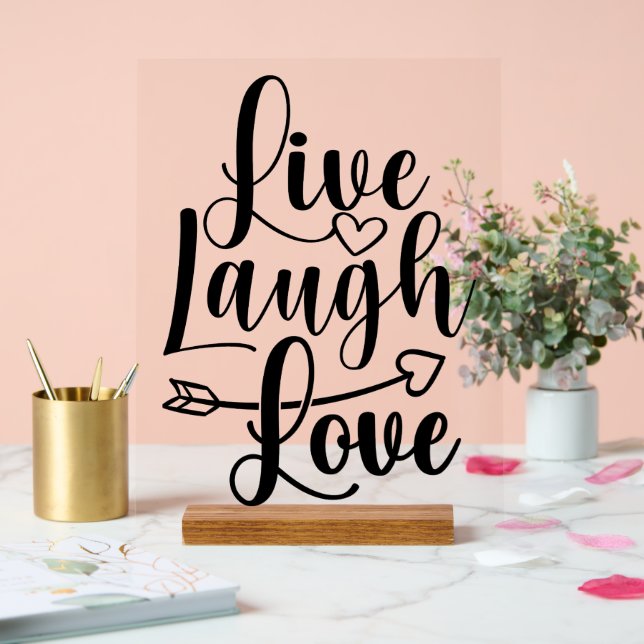 Live Laugh Love Acrylic Sign (Wedding)