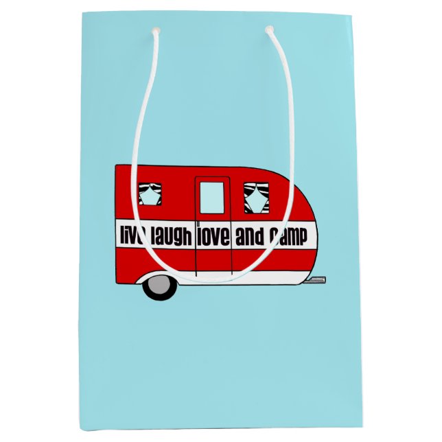 Live, Laugh, Love and Camp Medium Gift Bag (Front)