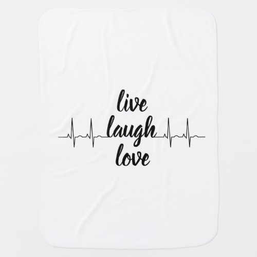 live laugh love baby blanket