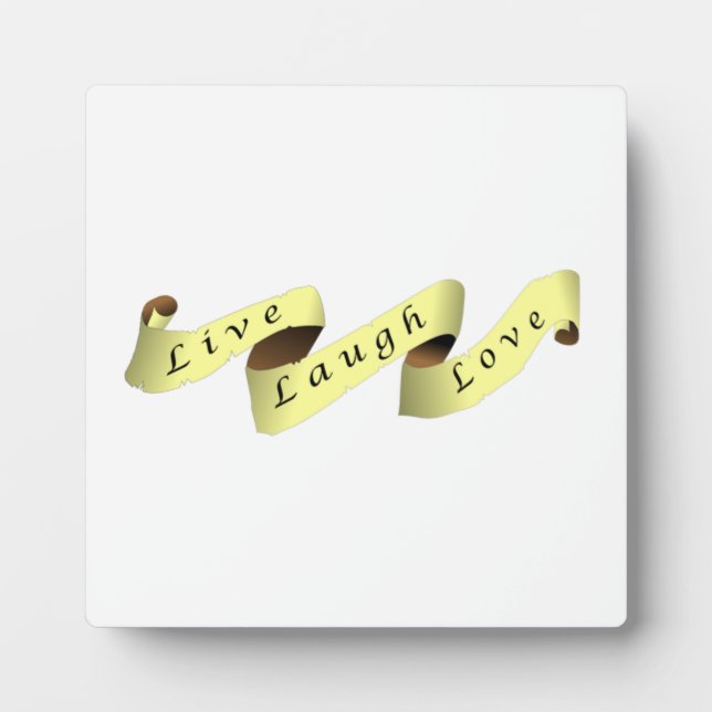 Live Laugh Love Banner Plaque (Front)