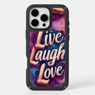 Live Laugh Love Bloody Paint | Vibrant Quote Art iPhone 16 Pro Max Case