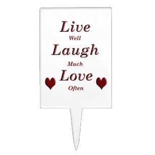 Live Laugh Love Cake Topper