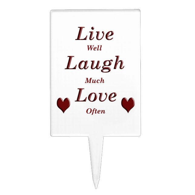 Live Laugh Love Cake Topper (Front)
