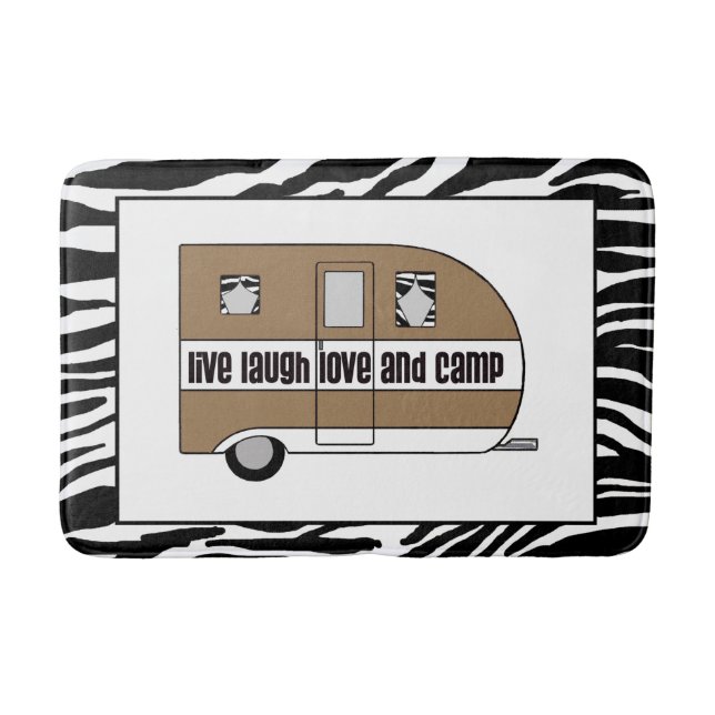 LIVE LAUGH LOVE & CAMP BATHROOM MAT (Front)