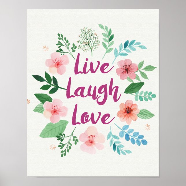 Live laugh love canvas print (Front)