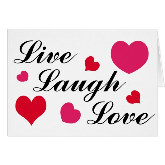 Live, Laugh, Love Cards (Front Horizontal)