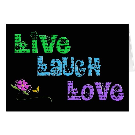 Live Laugh Love Cards (Front Horizontal)
