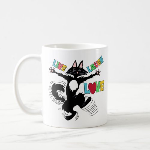 live laugh love cat mug