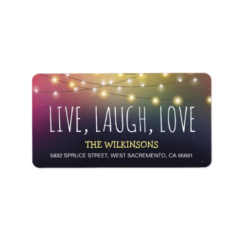 Live Laugh Love Christmas  Jolly Holiday Label