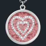 Live Laugh Love Diamond Heart Necklace<br><div class="desc">Diamonds are a girls best friend. Even better,  live,  laugh,  and love with this diamond design necklace. Necklaces make great gifts for friends,  family or that someone special. This necklace is great for Valentine’s day or any day of the year.</div>