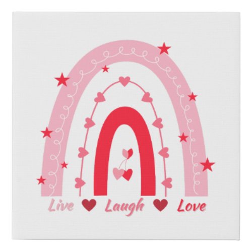 Live Laugh Love Embracing Positivity in Life Faux Canvas Print