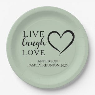 Live Laugh Love Family Reunion Paper Plates