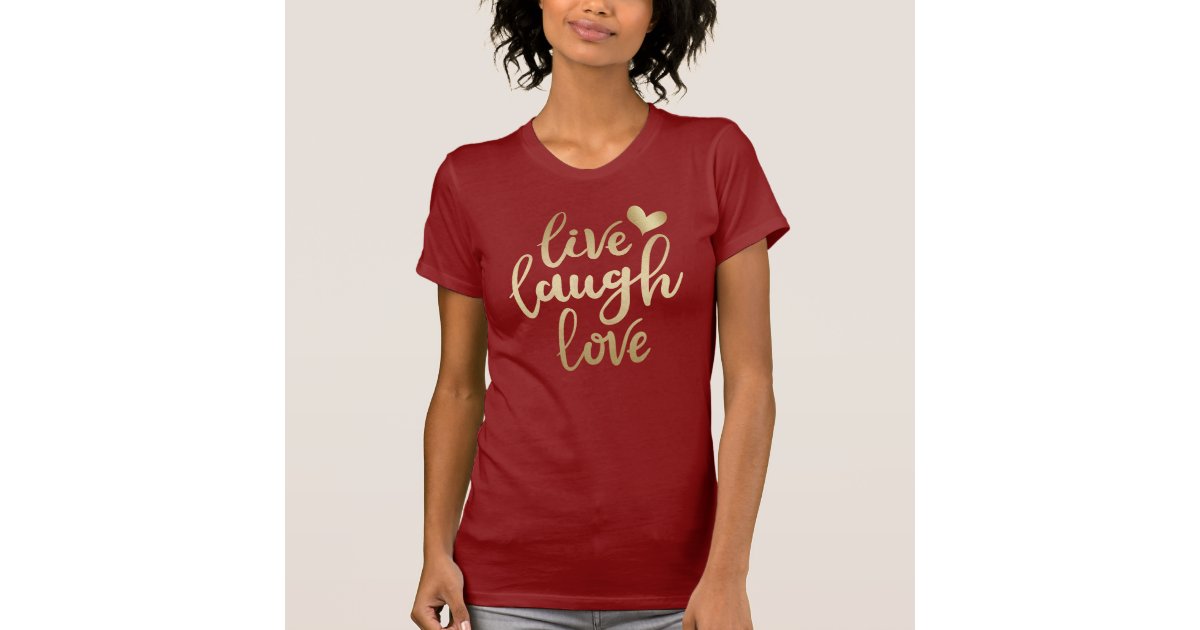 Live Love Laugh pink feminine Cute Writing Inspire' Women's T-Shirt