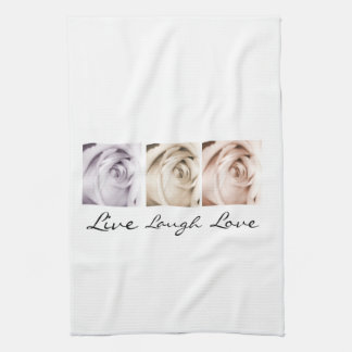 live, laugh, love floral towel