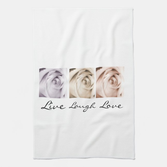 live, laugh, love floral towel (Vertical)