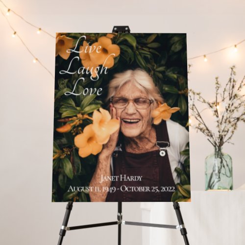 Live Laugh Love Funeral Sign Service