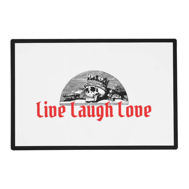 Live Laugh Love Funny Horror Placemat (Front)