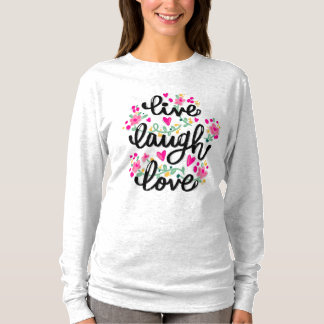 "Live, Laugh, Love" Graphic T Shirt for Adults