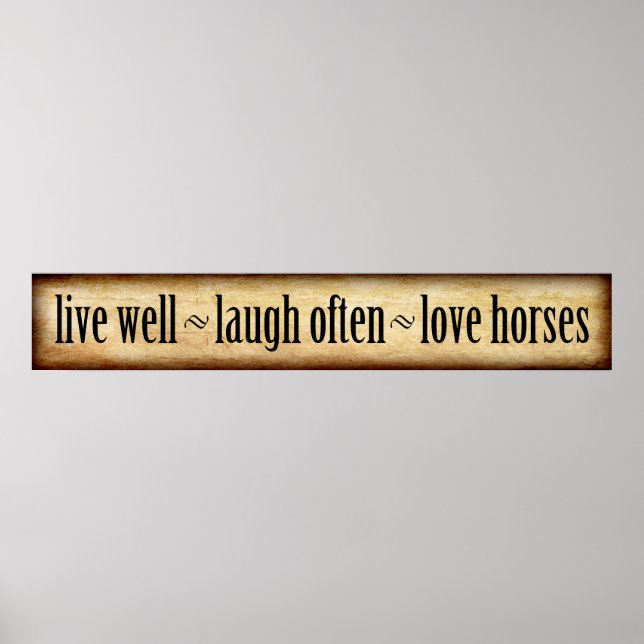 Live, Laugh, Love - Horses Poster (Front)