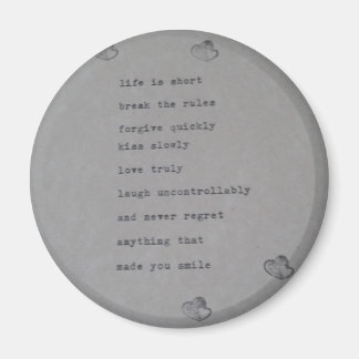 Live,laugh,love - inspirational quote magnet