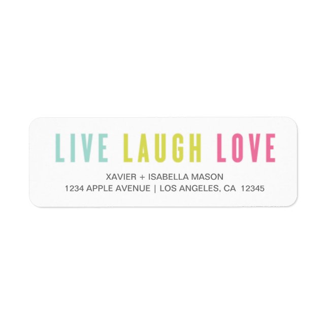 Live Laugh Love Label (Front)