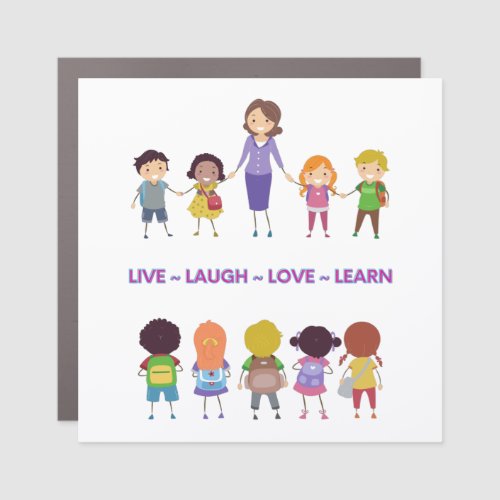 Live  Laugh  Love  Learn School Teacher   Car Magnet