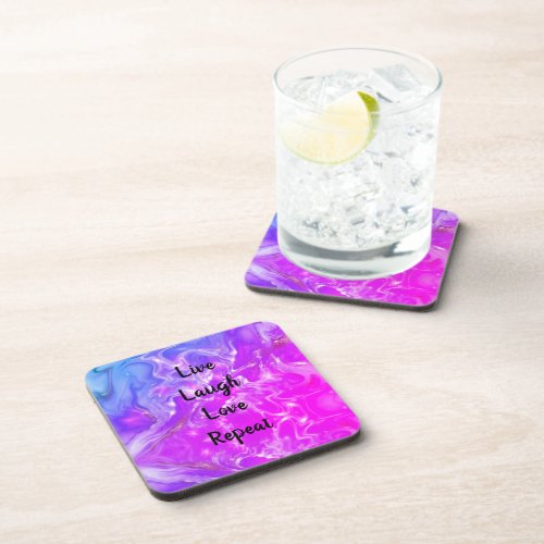 Live Laugh Love Marble Set of 6 Drink Coasters