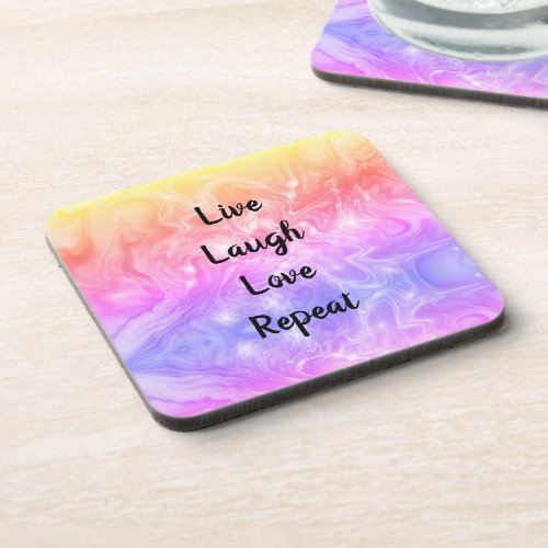 Live Laugh Love Marble Set of 6 Drink Coasters