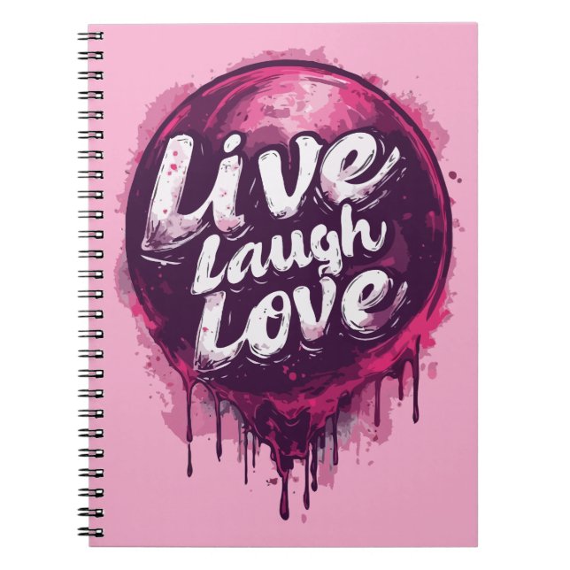 Live Laugh Love Notebook – Gratitude & Creativity (Front)