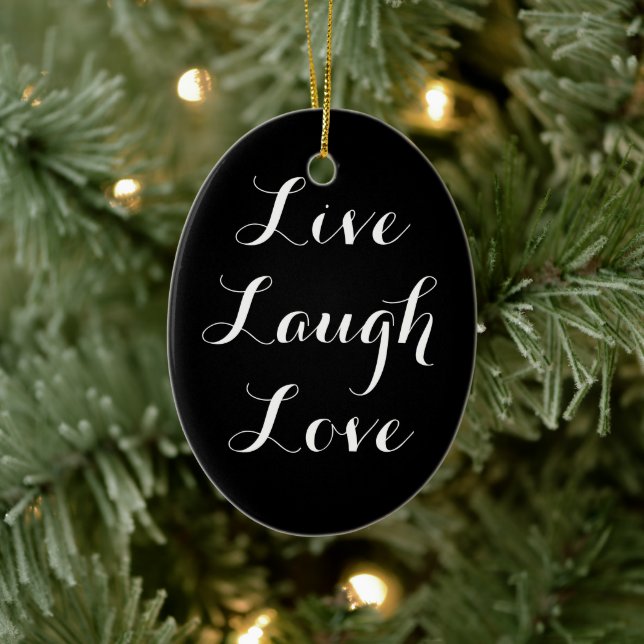 Live Laugh Love Ornament (Tree)