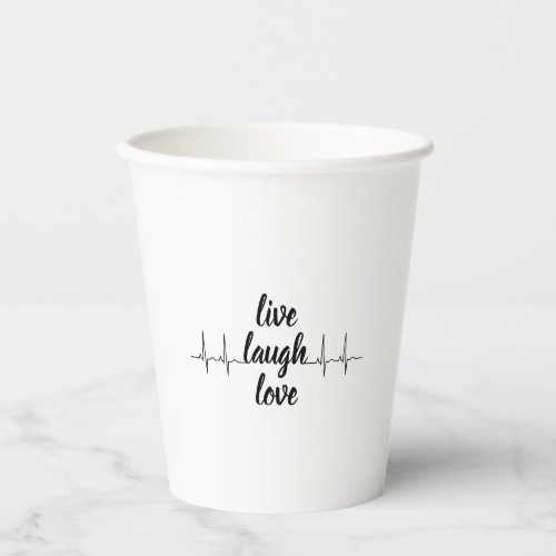 Live laugh love paper cups