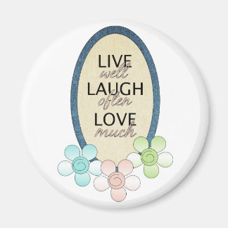 Live Laugh Love Patch Magnet